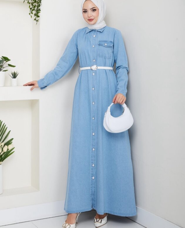 Robe chemise jean claire