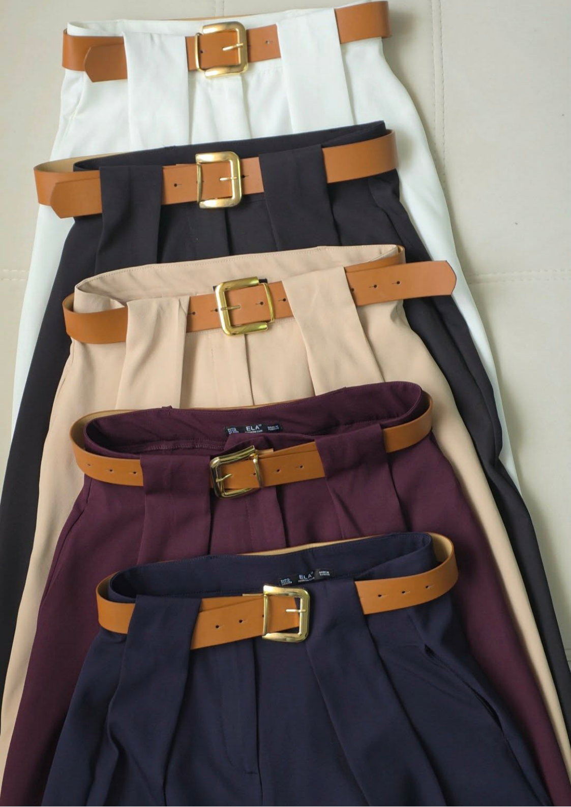 PANTALON LARGE AVEC CEINTURE - Image 2