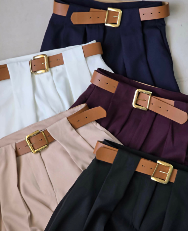 PANTALON LARGE AVEC CEINTURE