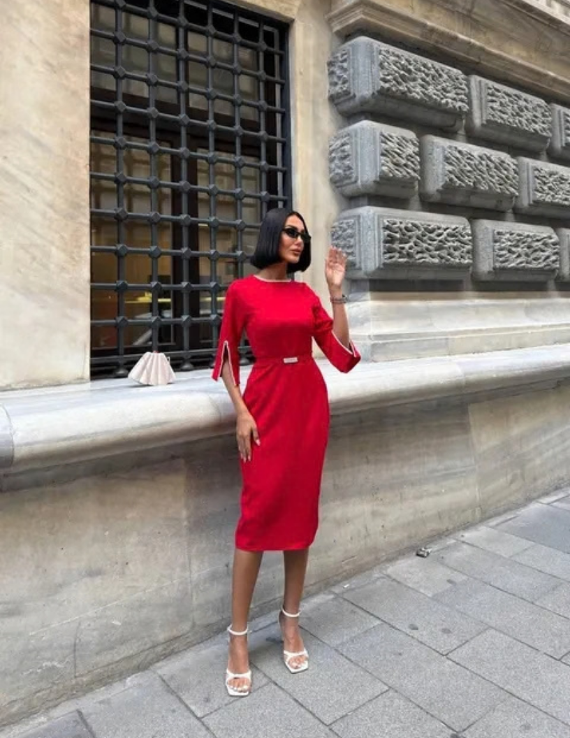 Robe mi-longue élégante – Image 2